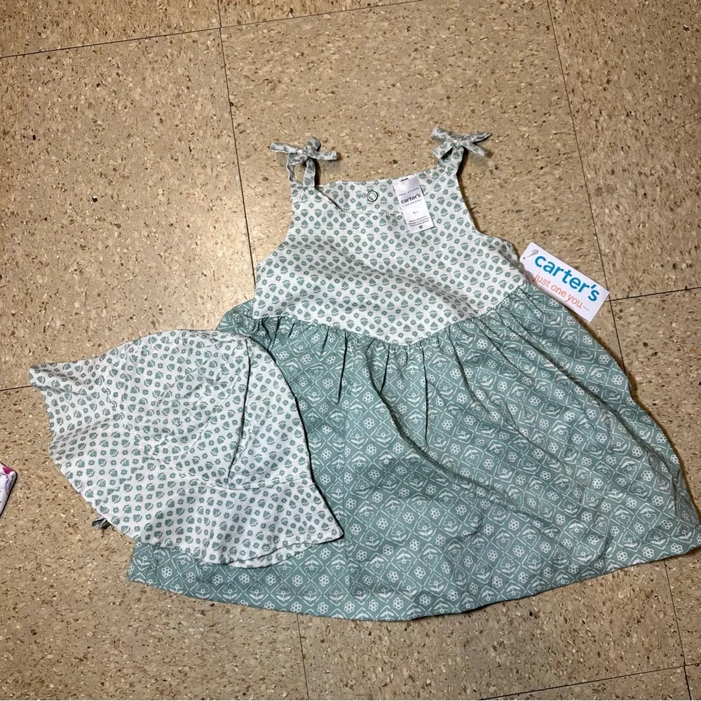 NWT Lot Bundle 9pc Baby Infant Girl Summer Dress‎ Bodysuit Romper Carters 9m